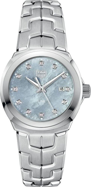 Tag Heuer Link Quartz Diamonds Blue Mother of Pearl Dial Silver 