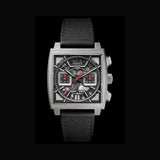 Tag Heuer Monaco Automatic Chronograph Grey Dial Black Nylon Strap Watch for Men - CBL2183.FT6236
