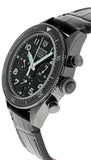 Tag Heuer Autavia Chronometer Flyback Chronograph Black Dial Black Leather Strap Watch for Men - CBE511C.FC8280