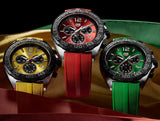 Tag Heuer Formula 1 Chronograph 41mm Red Dial Red Rubber Strap Watch for Men - CAZ101AN.FT8055