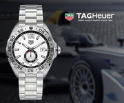 Tag Heuer Formula 1 Calibre 6 Automatic White Dial Silver Steel Strap Watch for Men - WAZ2013.BA0842