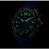 Tag Heuer Formula 1 Chronograph Blue Dial Blue Rubber Strap Watch for Men - CAZ101AV.FT8077