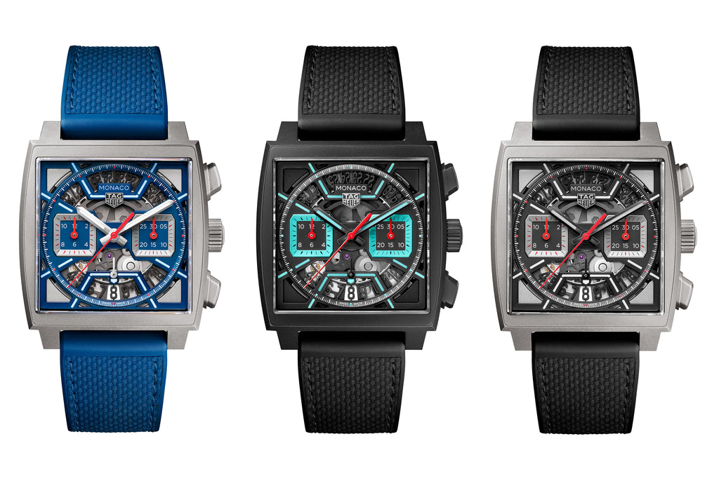 Tag Heuer Monaco Automatic Chronograph Black Dial Black Nylon Strap Watch for Men - CBL2184.FT6236