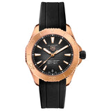 Tag Heuer Aquaracer Professional 200 Automatic 18K Rose Gold Black Dial Black Rubber Strap Watch for Men - WBP5150.FT6199