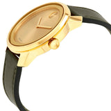 Movado Bold Gold Dial Blue Leather Strap Watch For Men - 3600469