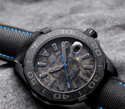 Tag Heuer Aquaracer Calibre 5 Black Nylon Strap Carbon Dial Watch for Men -  WBD218C.FC6447