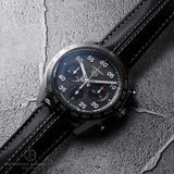 Tag Heuer Carrera Porsche Chronograph Special Edition Black Dial Black Leather Strap Watch for Men - CBN2A1F.FC6492