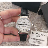Coach Madison White Dial Black Leather Strap Watch for Women - 14502406
