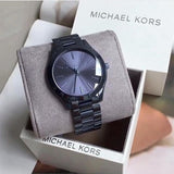 Michael Kors Runway Quartz Blue Dial Blue Steel Strap Watch For Women - MK3419