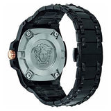 Versace Chain Reaction Quartz Black Dial Black Steel Strap Watch for Men - VEDY00719