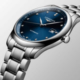 Longines Master Collection Automatic 40mm Blue Dial Silver Steel Strap Watch untuk Pria - L2.793.4.97.6
