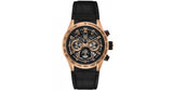 Tag Heuer Carrera Automatic Chronograph Steel & Gold Dial Black Leather Strap Watch for Men - CBG2051.FC6426