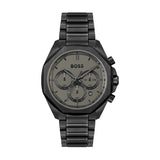 Hugo Boss Cloud Chronograph Black Dial Black Steel Strap Watch For Men - 1514016