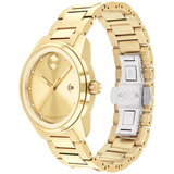 Movado Bold Verso Gold Dial Gold Steel Strap Watch for Men - 3600861