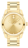 Movado Bold Verso Gold Dial Gold Steel Strap Watch for Men - 3600861