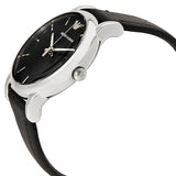 Emporio Armani Classic Quartz Black Dial Black Leather Strap Watch For Men - AR1692