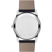 Movado Museum Classic Blue Dial Black Leather Strap Watch for Men - 606610