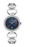 Tissot T Lady Flamingo Blue Mother of Pearl Dial Silver Steel Strap Watch for Women - T094.210.11.126.00