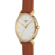 Tissot T Classic Everytime White Dial Brown Leather Strap Watch For Men - T109.410.36.031.00