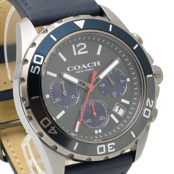 Coach Kent Grey Dial Blue Leather Strap Watch for Men - 14602558