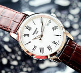 Tissot T Classic Dream White Dial Brown Leather Strap Watch for Men - T033.410.16.013.01