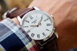 Tissot T Classic Dream White Dial Brown Leather Strap Watch for Men - T033.410.16.013.01