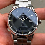 Jam Tangan Pria Tissot Luxury Powermatic 80 Dial Hitam dengan Tali Baja Perak - T086.407.11.051.00