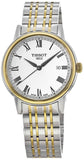 Tissot T Classic Carson Quartz White Dial Two Tone Steel Strap Watch for Men - T085.410.22.013.00