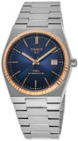 Tissot PRX Powermatic 80 Automatic 18K Gold Blue Dial Silver Steel Strap Watch for Men - T137.407.41.041.00