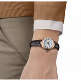 Jam Tangan Tissot Bellissima Automatic Silver Dial Brown Leather Strap Untuk Wanita - T126.207.36.013.00
