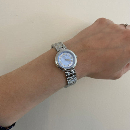 Tissot Bellissima Small Lady Light Blue Dial Silver Steel Strap