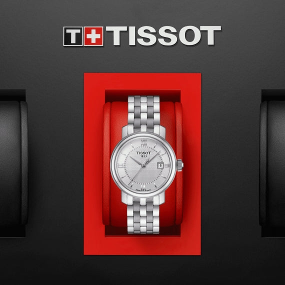 218 稼働【美品】TISSOT　箱付き　シェル　ブリッジポート　レディース時計 TISSOT - 218 稼働【美品】TISSOT 箱付き シェル ブリッジポート