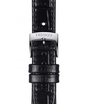 Tissot Carson Premium Automatic Lady Silver Dial Black Leather Strap Watch for Women - T122.207.16.033.00