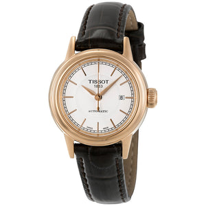 Tissot Carson Automatic White Dial Brown Leather Strap Watch For Women - T085.207.36.011.00