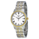 Tissot T Classic Carson Quartz White Dial Two Tone Steel Strap Watch for Men - T085.410.22.013.00