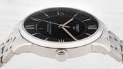 Tissot T Classic Chemin Des Tourelles Chronometer Black Dial Silver Steel Strap Watch For Men - T099.408.11.058.00