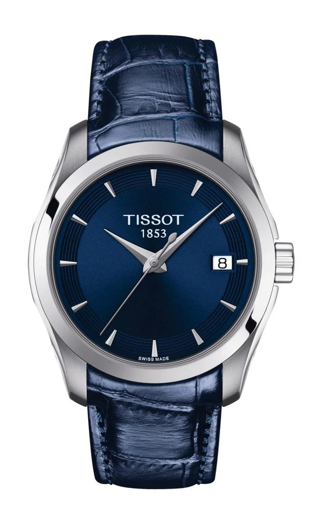 Tissot blue 2025 dial ladies watch