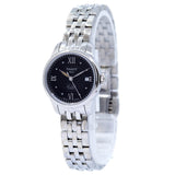 Jam Tangan Tissot Le Locle Automatic Lady Black Dial Silver Steel Strap Untuk Wanita - T41.1.183.56