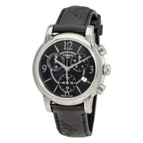 Tissot Dressport Chronograph Black Dial Black Leather Strap Watch for Women - T050.217.17.057.00