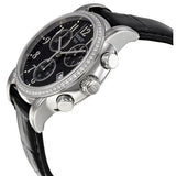 Tissot Dressport Diamonds Black Dial Black Leather Strap Watch for Women - T050.217.16.057.01