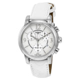 Tissot Dressport Chronograph Mother of Pearl Dial White Leather Strap Watch for Women - T050.217.17.117.00