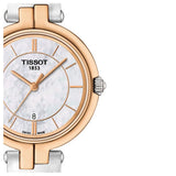 Jam Tangan Tissot T Lady Flamingo Mother of Pearl White Dial White Leather Strap Untuk Wanita - T094.210.26.111.01