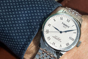 Tissot Le Locle Powermatic 80 Silver Dal Silver Steel Strap Watch For Men - T006.407.11.033.00