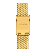 Tissot Lovely Square Silver Dial Gold Mesh Bracelet Watch For Women - T058.109.33.031.00