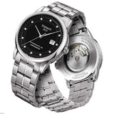 Jam Tangan Pria Tissot T Classic Luxury Powermatic 80 Dial Hitam Tali Baja Perak - T086.408.11.056.00