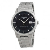 Jam Tangan Pria Tissot Luxury Powermatic 80 Dial Hitam dengan Tali Baja Perak - T086.407.11.051.00