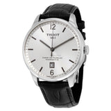 Tissot Chemin Des Tourelles Powermatic 80 Silver Dial Jam Tangan Tali Kulit Hitam Untuk Pria - T099.407.16.037.00