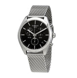 Tissot PR 100 Chronograph Black Dial Silver Mesh Bracelet Watch For Men - T101.417.11.051.01