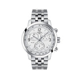 Tissot PRC 200 Chronograph Quartz Silver Dial Silver Steel Strap Jam Tangan Untuk Pria - T055.417.11.037.00