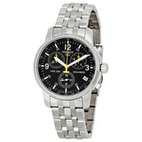 Tissot T Sport PRC200 Chronograph Black Dial Silver Steel Strap Jam Tangan untuk Pria - T17.1.586.52